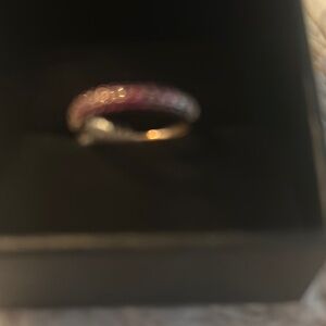 Elegant Pink and Silver Women's Ring